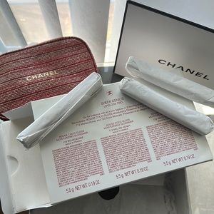 Chanel lip gloss kit. 119 Bourgeoisie, 712 Melted Honey, and 722 Noce Moscata